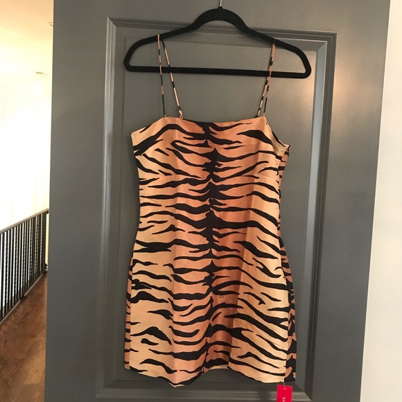 Realisation Par Dresses & Skirts - NWT Realisation “the Chrissy” tiger mini dress